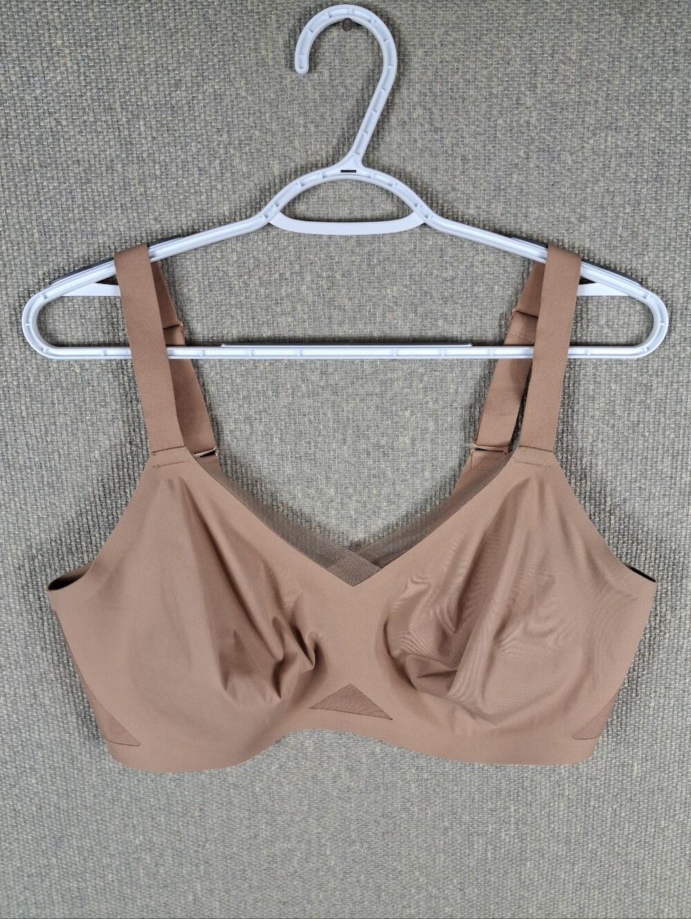 Honeylove Crossover Bra Womens 40DD (E) 40DDD (F) Nude Wireless Comfort Support